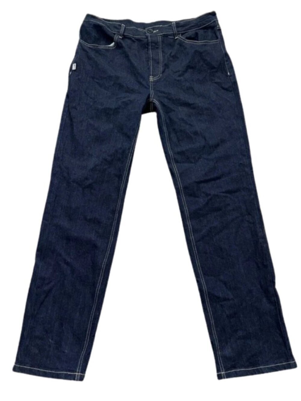 NWOT ProClub Men's Dark Blue Button-Fly Straight Leg Denim Jeans - Size 34x34